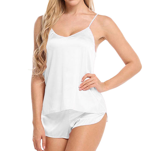 Pijama Camiseta y Short con Encaje Escote V para Mujer - Colección Verano - Image 10
