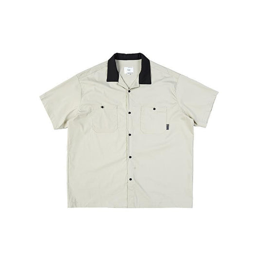 Camisa Casual Manga Corta con Cuello Combinado para Hombre - Image 7