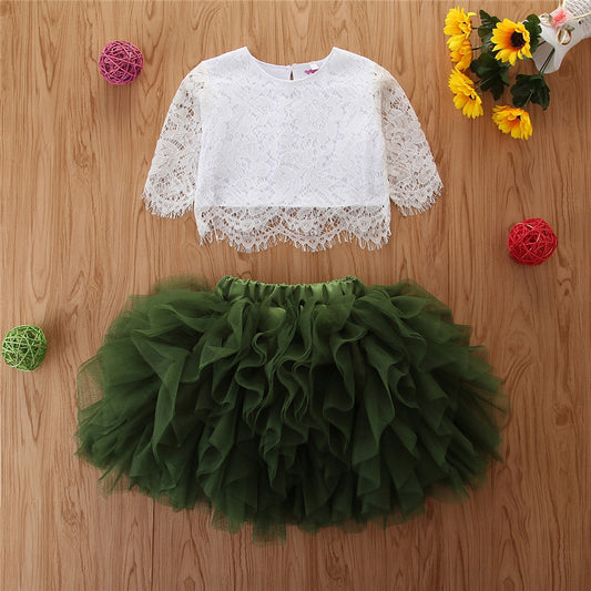 Conjunto de Falda Mesh para Niñas