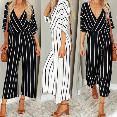 Jumpsuit de Piernas Anchas con Rayas - Image 3