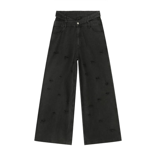 Pantalones Vaqueros Rotos Ancho Estilo Otoño para Hombre - Image 2