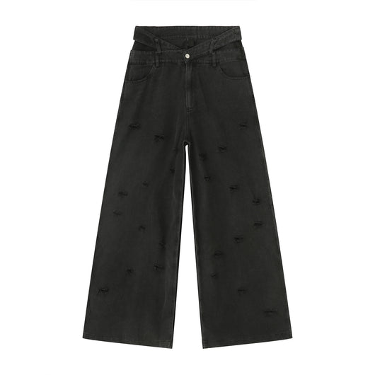 Pantalones Vaqueros Rotos Ancho Estilo Otoño para Hombre - Image 2