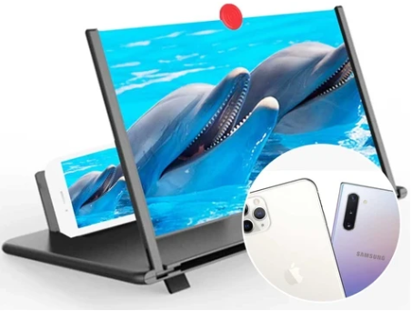 Amplificador de Pantalla 12 Pulgadas con Soporte Plegable