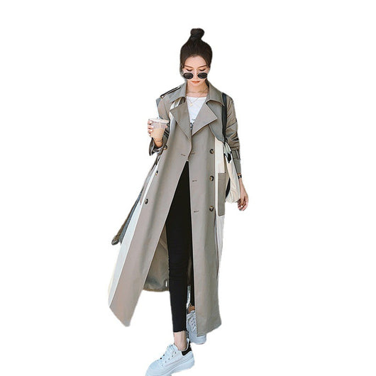 Cortavientos Oversized Estilo Británico con Costuras Contrastantes - Image 10