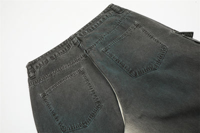 Jeans de Trabajo Personalizados con Múltiples Bolsillos y Cinturón Ajustable Estilo Europeo - Image 12