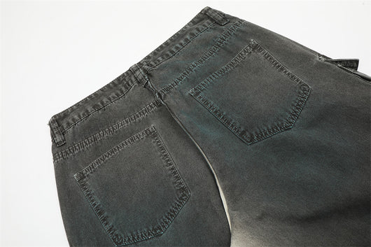 Jeans de Trabajo Personalizados con Múltiples Bolsillos y Cinturón Ajustable Estilo Europeo - Image 12