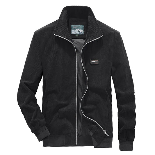 Chaqueta Casual Hombre Cuello Alto Pana Primavera Otoño Estilo Coreano - Image 2