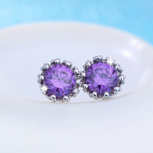 Aretes de Circonita Diamante Corona - Image 2