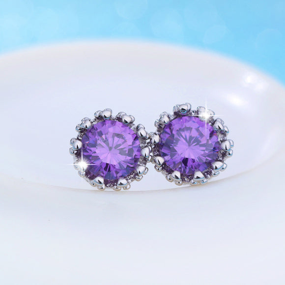 Aretes de Circonita Diamante Corona