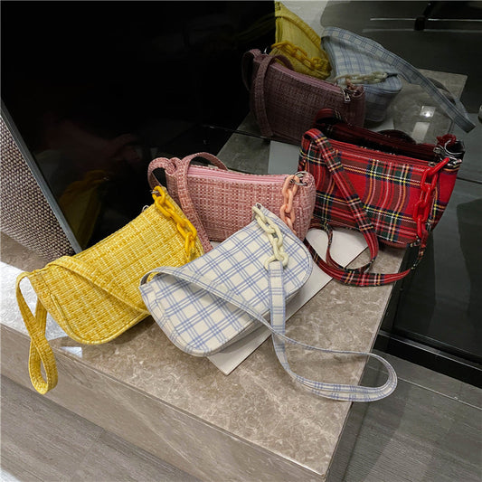 Bolso Baguette Bandolera de Un Hombro - Portátil y Elegante