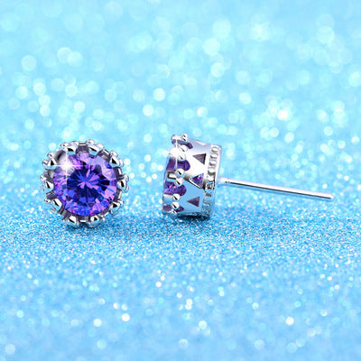 Aretes de Circonita Diamante Corona