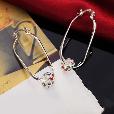 Aretes de Diamante Retro con Colores Vibrantes - Image 5