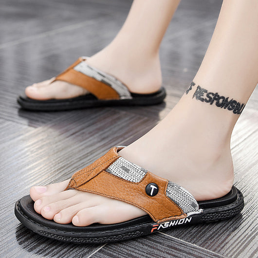 Sandalias de Cuero con Tira Frontal - Estilo Moderno y Cómodo - Image 3
