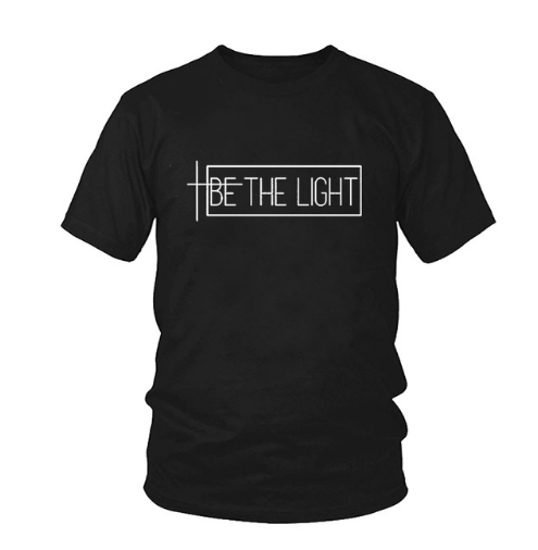 Camiseta Unisex Estampado 'BE THE LIGHT' - Casual y Versátil - Image 4