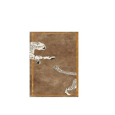 Alfombra de Terciopelo Cristal Leopardo Estilo Retro Americano - Image 12
