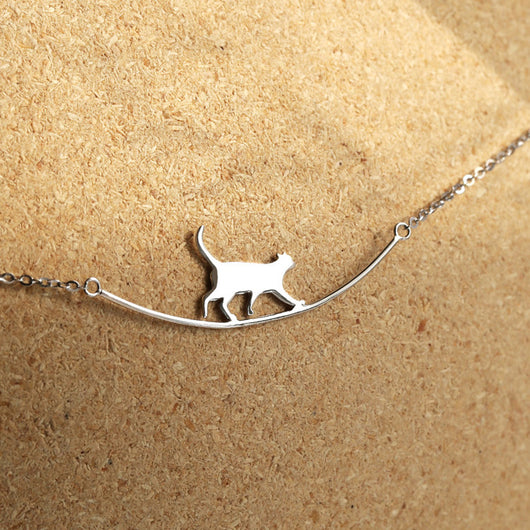 Collar de Plata 925 con Gato Curvo - Image 5