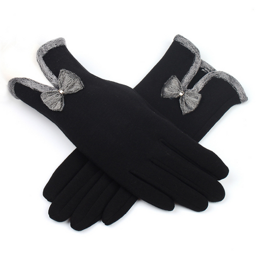 Guantes Térmicos de Invierno para Mujer con Pantalla Táctil y Lazo Decorativo - Image 4