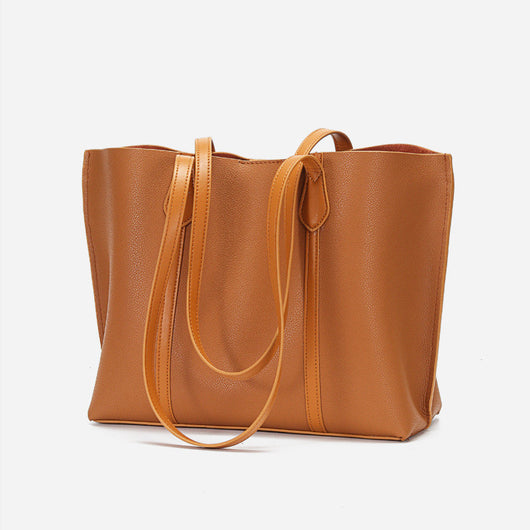 Bolso de Cuero Genuino con Gran Capacidad para el Hombro