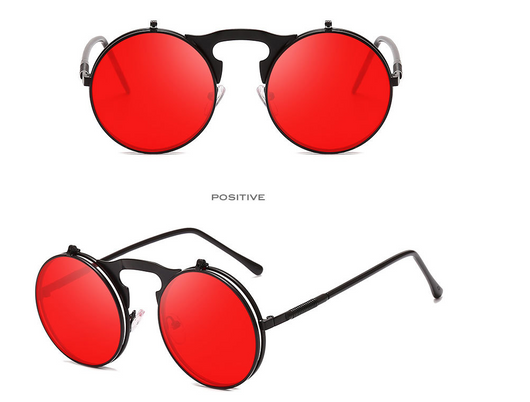 Gafas de Sol Flip Retro Marco Redondo para Adultos Mayores - Image 7
