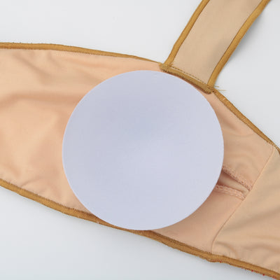 Bikini Cintura Alta de Seda Dorada para Mujer - Image 6