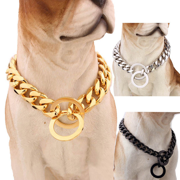 Cadena de Tracción Gruesa en Acero Inoxidable para Mascotas