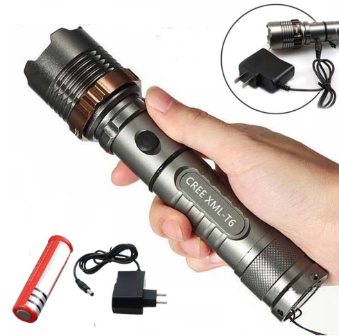 Linterna LED T6 Recargable con Zoom y Control de Brillo - Image 2