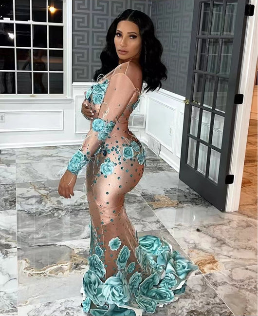 Vestido Ajustado de Manga Larga Realzador - Image 11