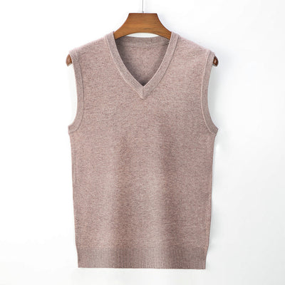 Suéter Casual V-Neck Liso para Hombre - Primavera y Otoño - Image 12
