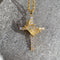 Hip Hop Crown Zircon Necklace Dorado