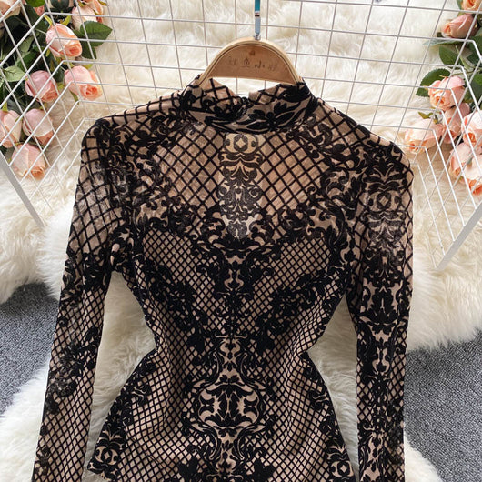 Camiseta Mesh Manga Larga para Mujer - Ajuste Perfecto - Image 3