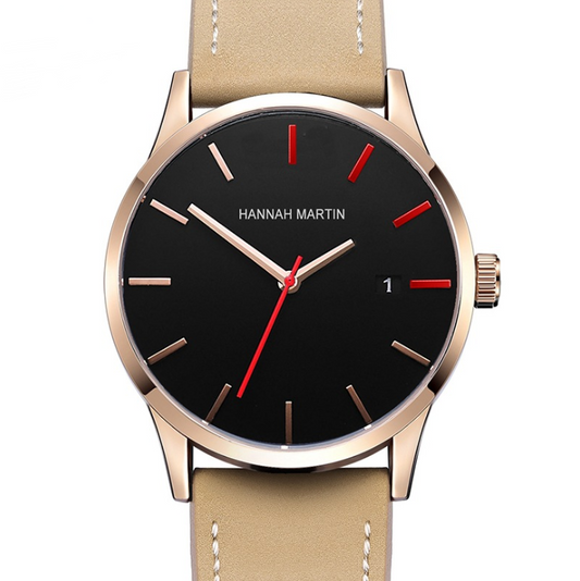 Reloj de Hombre con Esfera Grande, Pulsera Mate y Calendario - Diseño Premium Autorizado