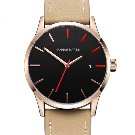 Reloj de Hombre con Esfera Grande, Pulsera Mate y Calendario - Diseño Premium Autorizado