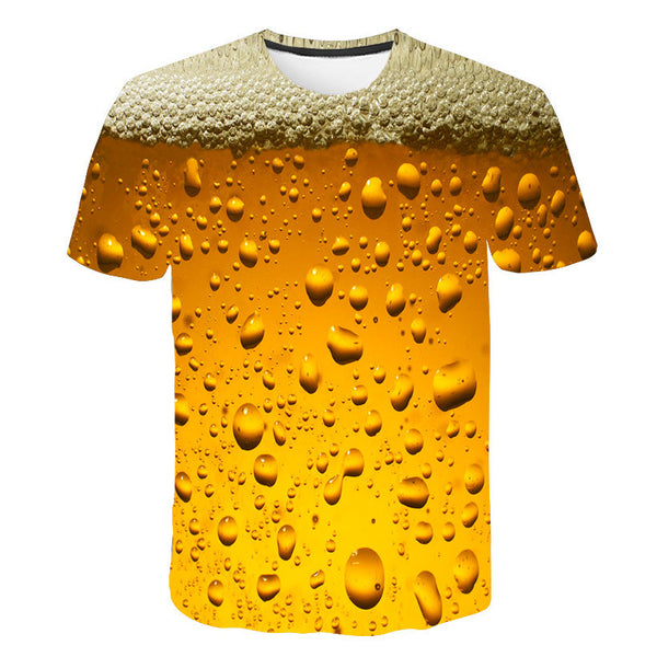 Playera Estampado Cerveza y Burbujas