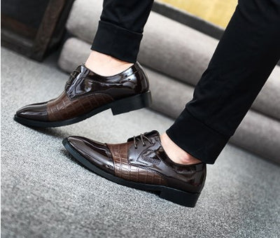 Zapatos de Vestir Puntiagudos para Hombre - Cuero Genuino Patrón Otoño - Image 2