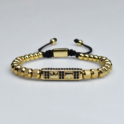 Pulsera Tejida con Cuentas de Piña y Cristales Micropavé - Image 3