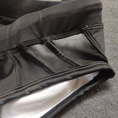 Short de Playa Bikini Negro con Detalles de Malla Triangular - Image 18