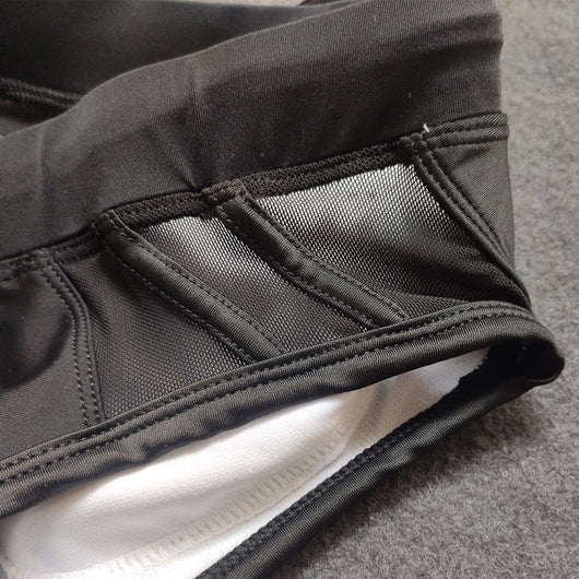 Short de Playa Bikini Negro con Detalles de Malla Triangular - Image 18