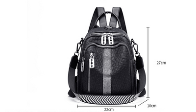 Bolso de Cuero Grande con Diamantes y Correa de Hombro - Image 6