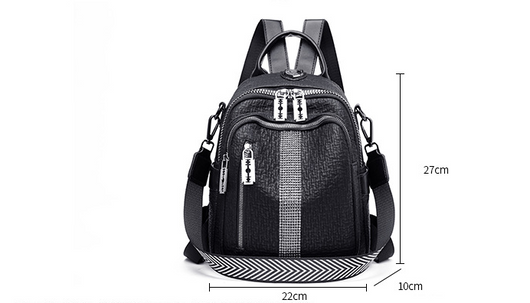 Bolso de Cuero Grande con Diamantes y Correa de Hombro - Image 6