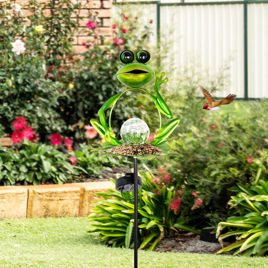 Lámpara Solar Decorativa Rana para Jardín