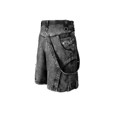 Shorts de Mezclilla Vintage Cintura Alta Lavado Desgastado - Image 5
