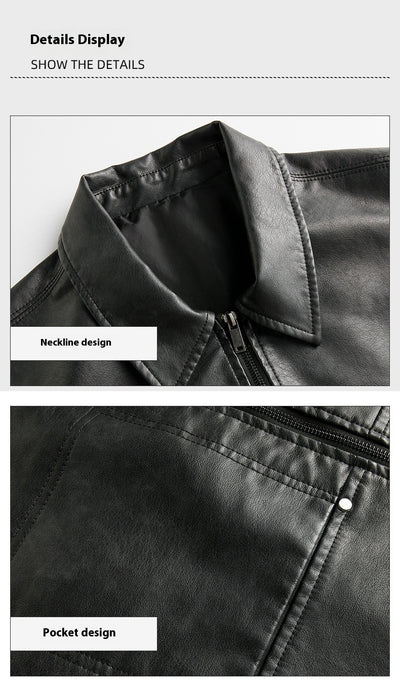 Chaqueta de Cuero Corta Estilo High Street con Mangas Cortas - Image 10