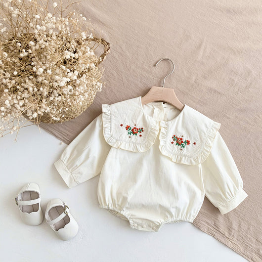 Vestido para Bebé Niña con Solapa y Flores Rotas - Image 6