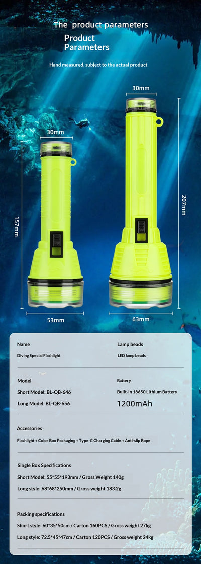 Linterna Frontal de Buceo LED de Alta Potencia con Enfoque Fijo y Batería de Larga Duración - Image 15