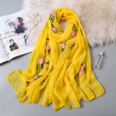 Pañuelo de Seda con Bordado Elegante Antiarrugas - Image 10