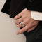Women's Fashion Simple Natural Amethyst Ring Plateado US6