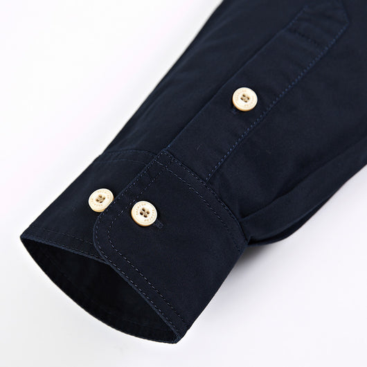 Camisa Militar Hombre Talla Grande Algodón Puro Manga Larga Casual Otoño - Image 5