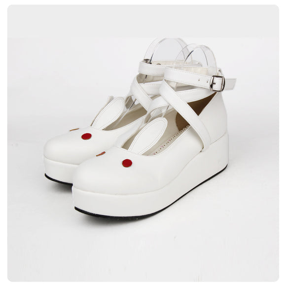 Zapatos Plataforma con Orejas de Conejo y Esponja Acolchada