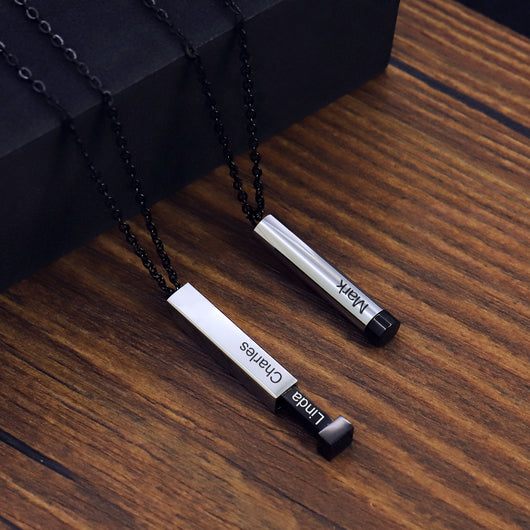 Collar de Acero Inoxidable Personalizado con Nombre y Frase Significativa - Image 4