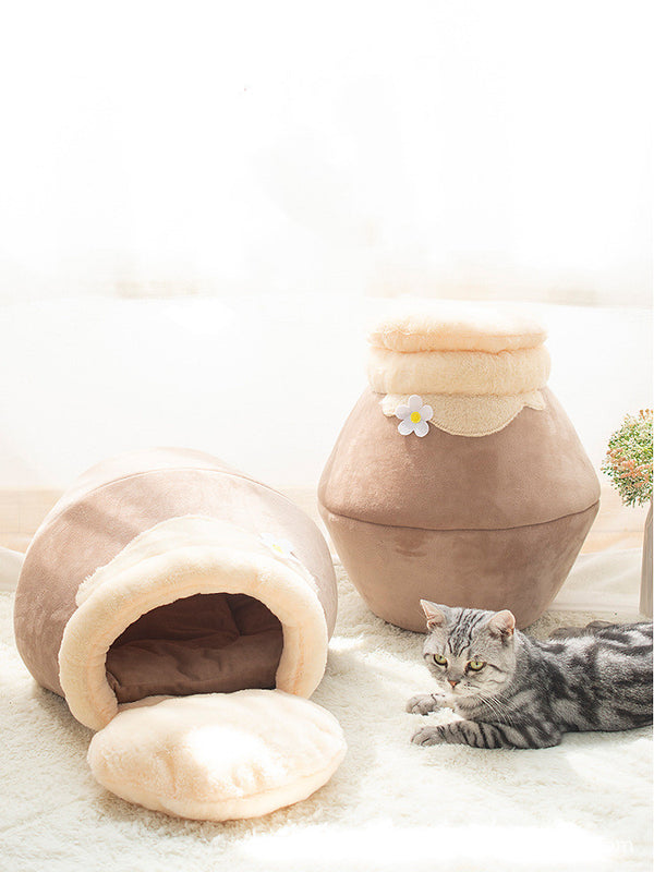 Casa Cama Térmica para Gatos - Saco de Dormir Acolchado Invierno